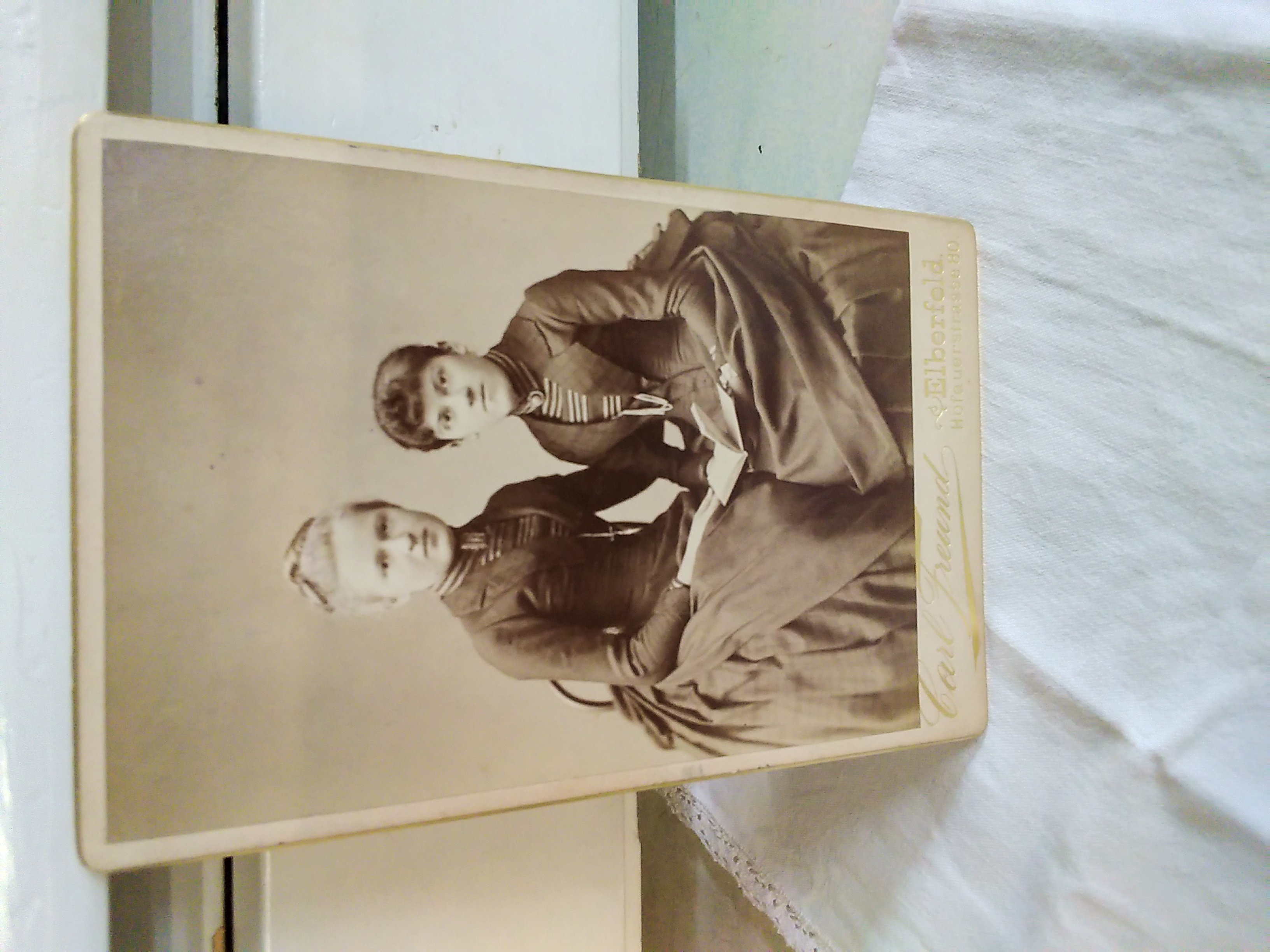 Oude foto twee oudere dames, Elberfeld ca 1890