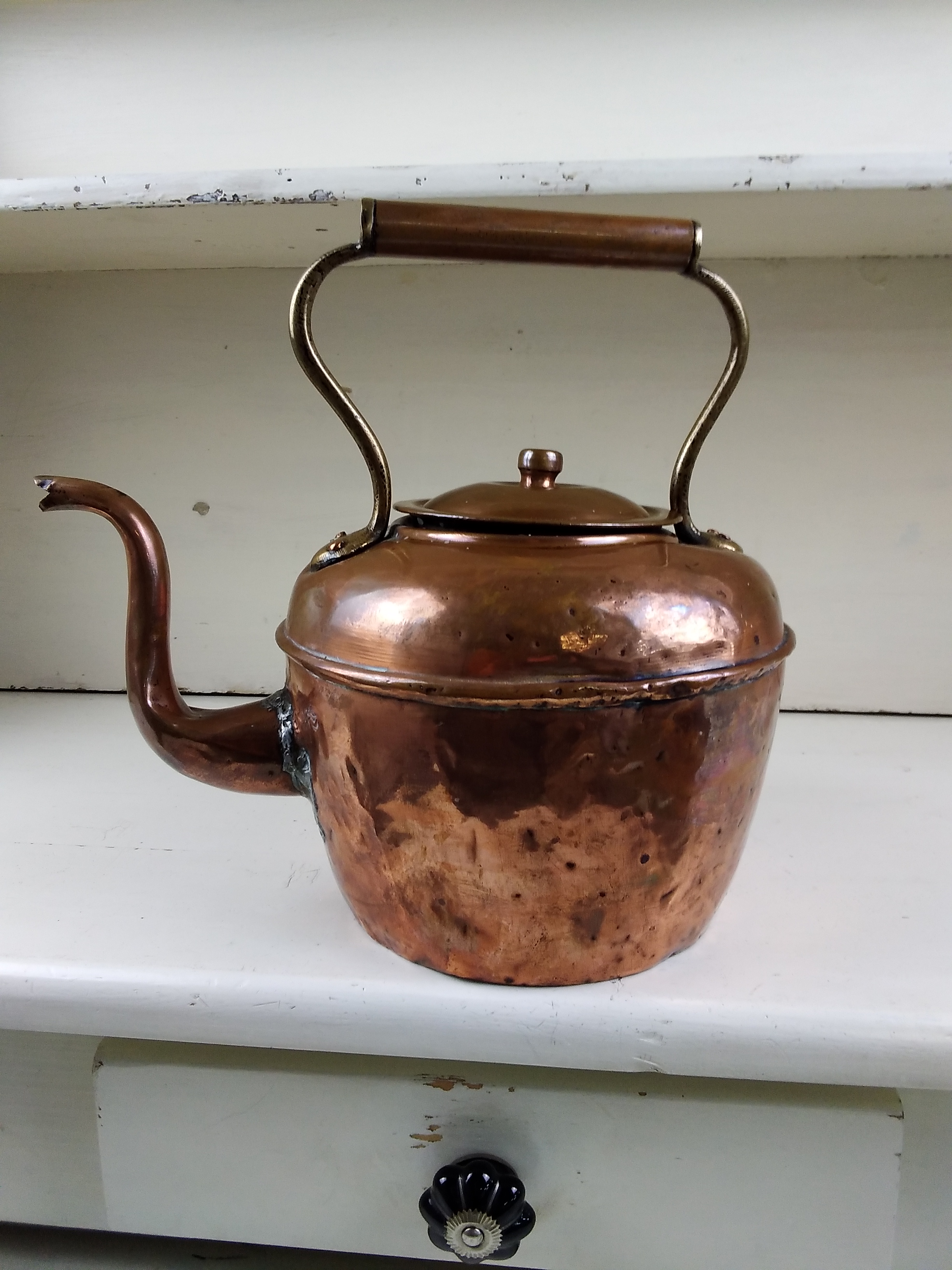 Oude Engelse koperen ketel 